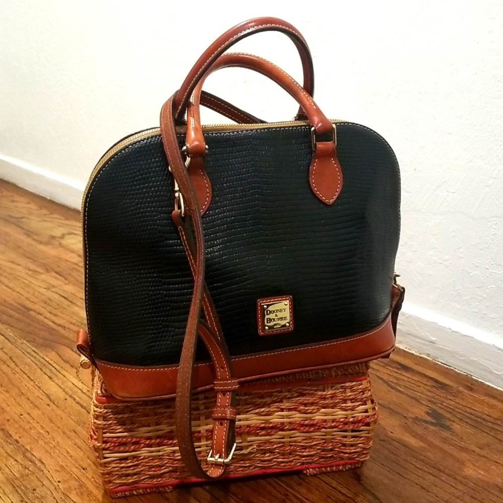 Dooney & Bourke Textured Leather Zip Satchel